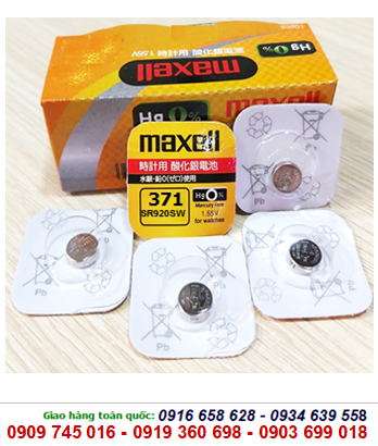 Maxell SR920SW-371, Pin đồng hồ Maxell SR920SW-371 Silver Oxide 1.55v /Vỉ 1viên 